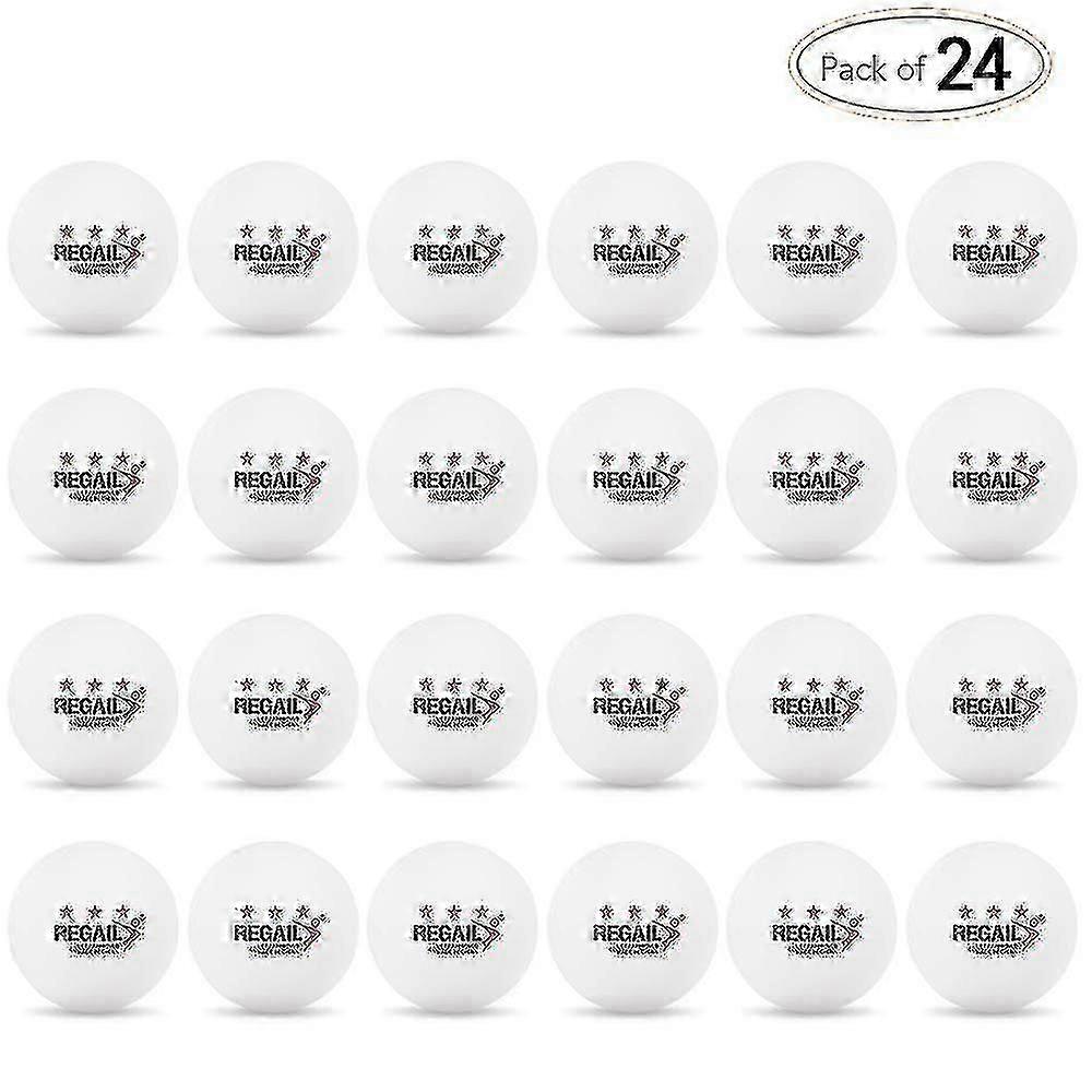 24db 3 csillagos 40mm Asztalitenisz labdák Pingpong labdák Amatőr haladó edzés gyakorló labdák--fehér-Termékkód 27534