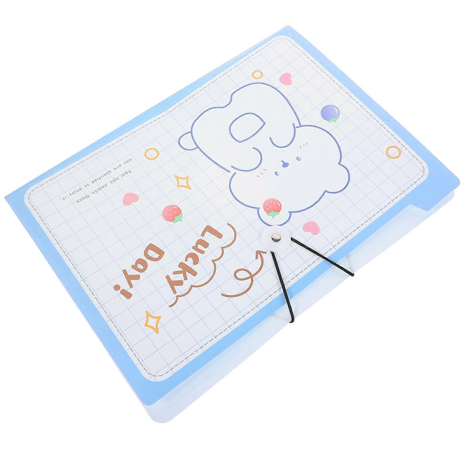 Document Organizer Folder Multi Layer Storage File Bag White 32.50X23.50X2.00CM Portable 2Pack