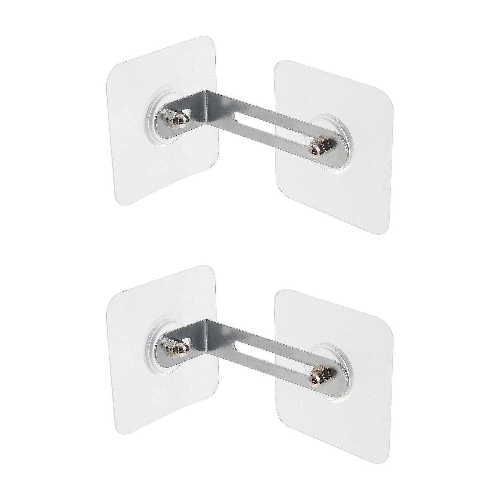 Tilt Furniture Anchors 2 Sets Safety Device for Cabinets, Dressers & Bookshelves No Drill, Strong Adhesive, Pet Safety