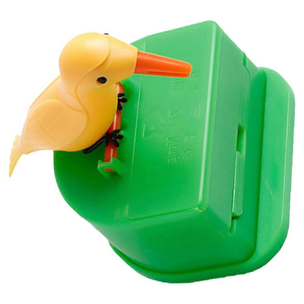 Funny Toothpick Dispenser Toothpick Holder For Home Use Bird-Shaped Creative Design Yellow 9.00X7.00X4.00CM Automatic Dispensing 1Set