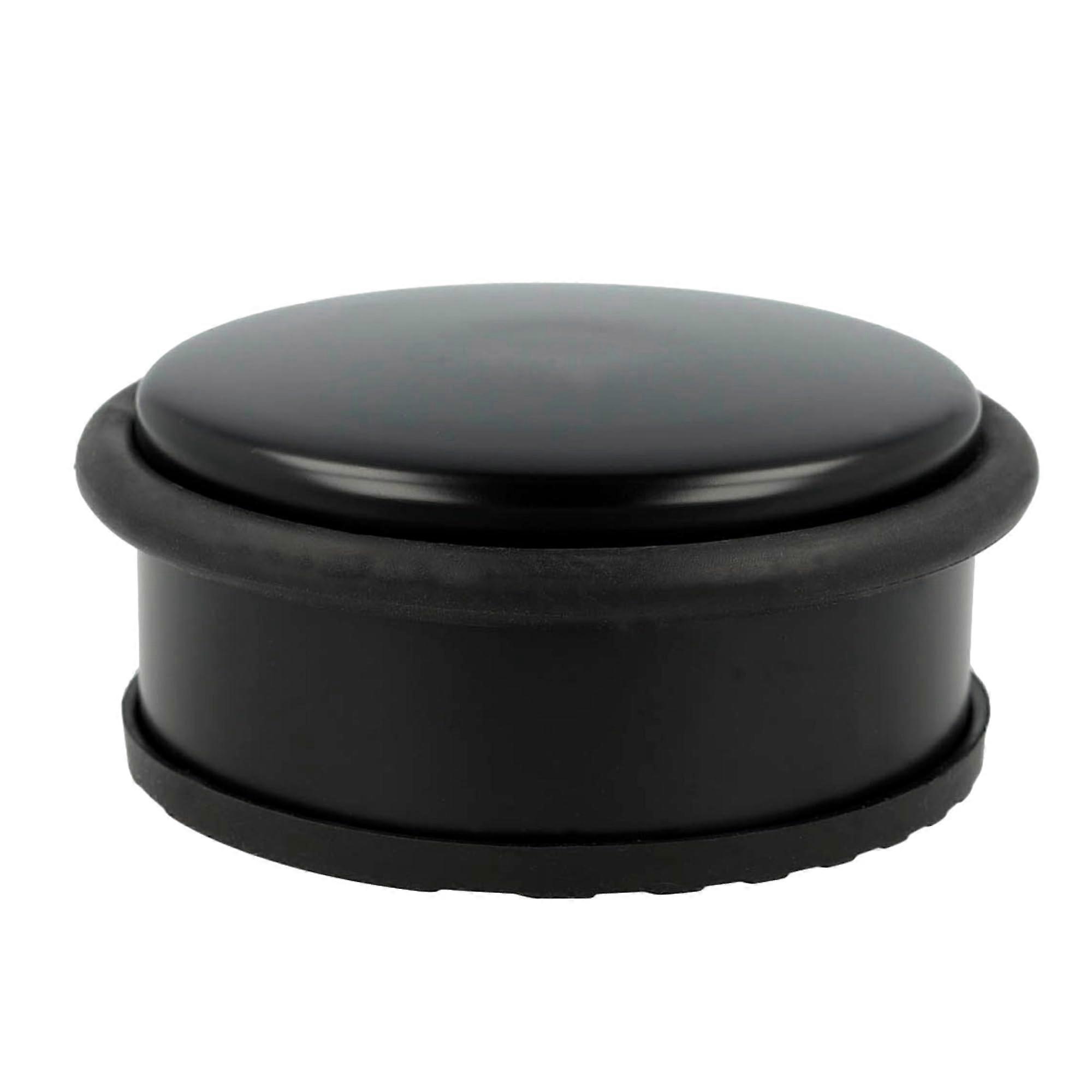 Door Stopper Black Small 45 mm Solid with Rubber Ring