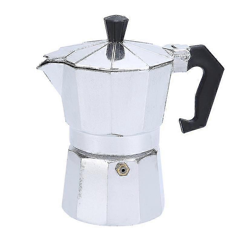 Classic Stovetop Espresso and Coffee Maker, Moka Pot for Italian and Cuban Caf�� Brewing, Suitable for 6 Cups, 300ml Silver