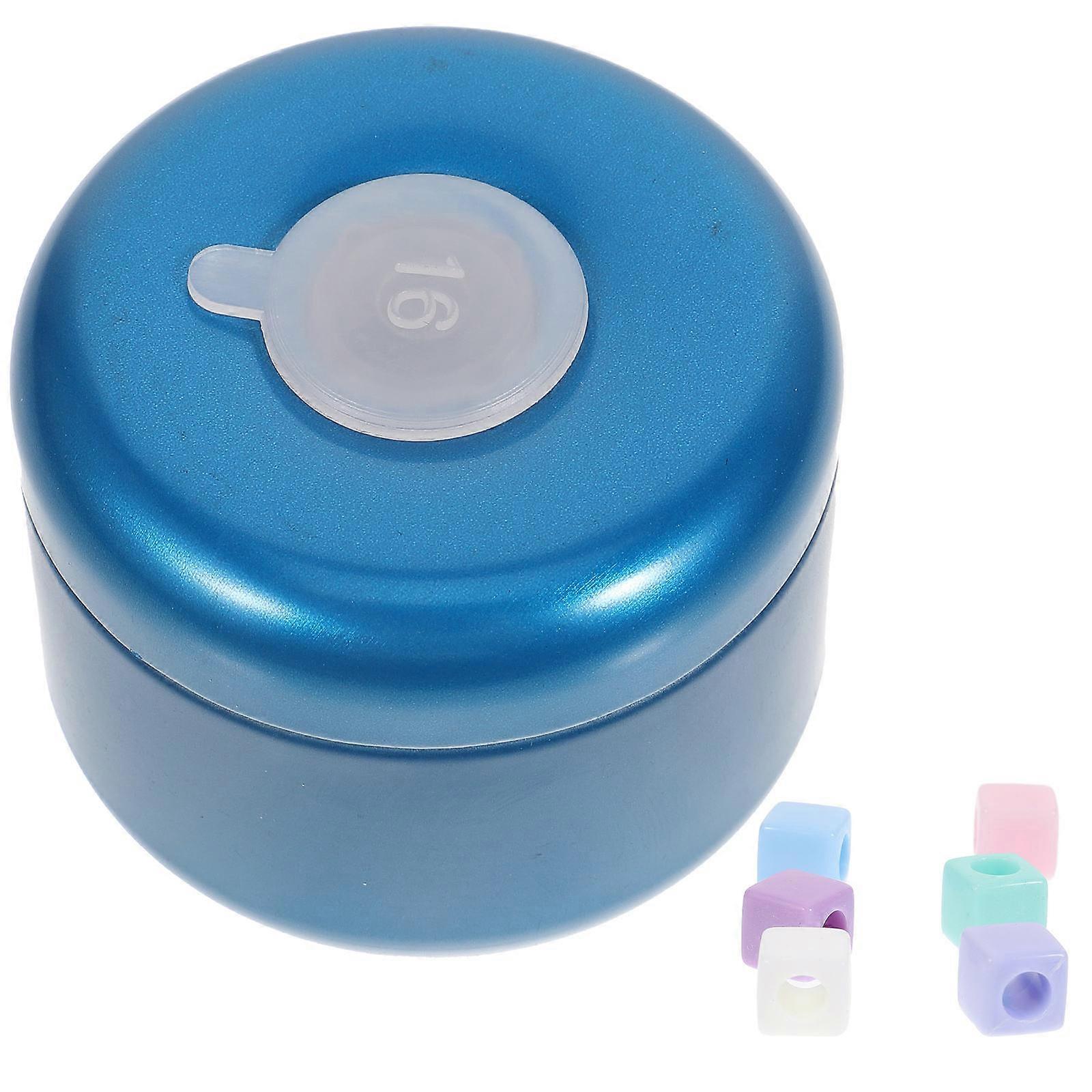 Interactive Parrot Jar with Colorful Blocks for Small to Medium Birds, Metal and Acrylic Construction, Stress Relief and Training Aid for Cage Stand