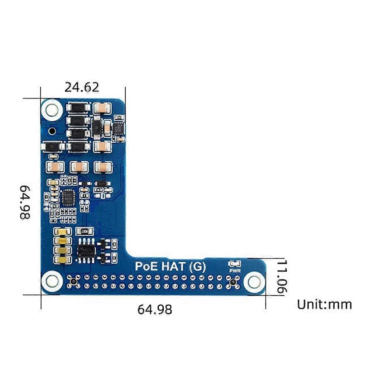 For 5 PoE HAT 802.3af/At PoE HAT (G) for 5 POE Ethernet Power Supply Expansion Board