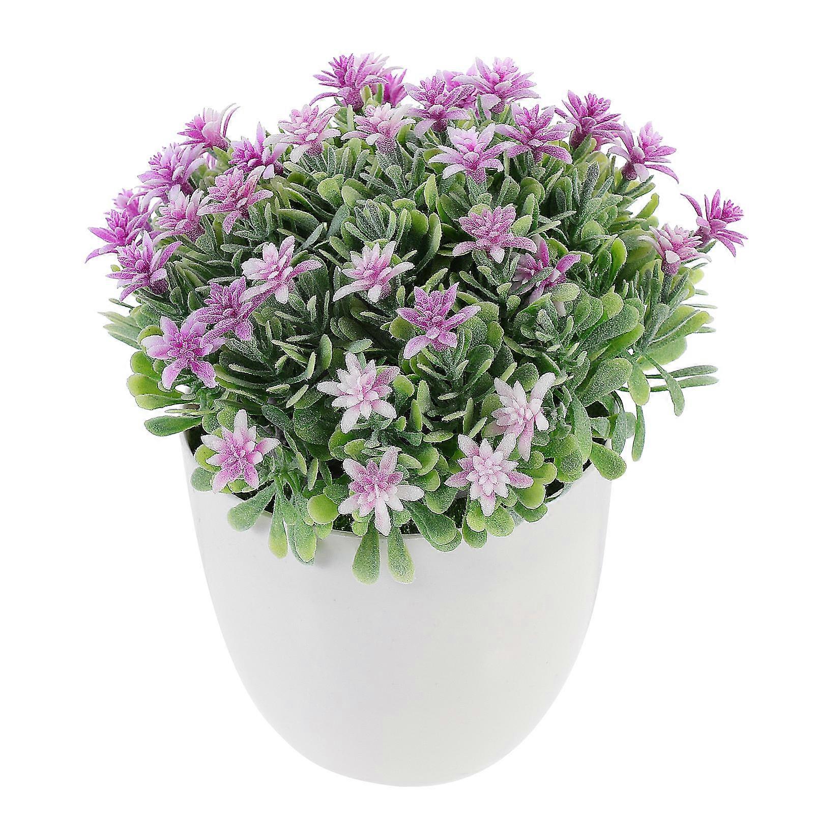 Desktop Artificial Flower Bonsai Ornament Decorative Assorted Color 15X8.5X8.5CM Low Maintenance 1Pack