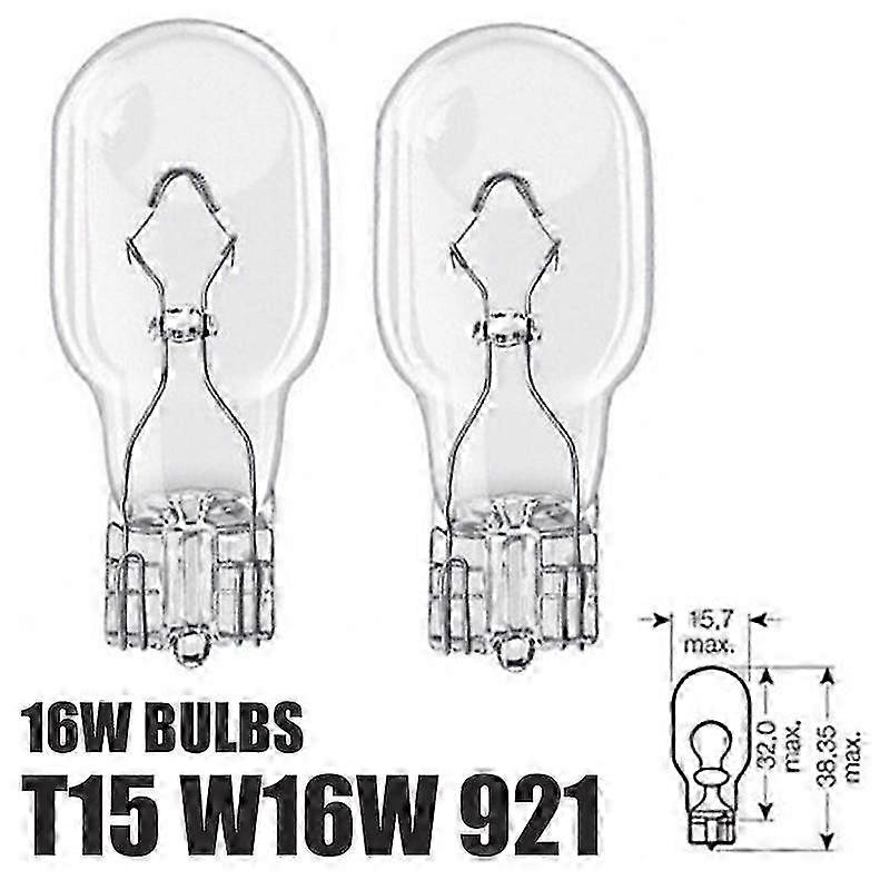 Clear Brake Reversing Tail Turn Signal Fog Light Bulb for Certain Brands T15 W16W 921 955 16W