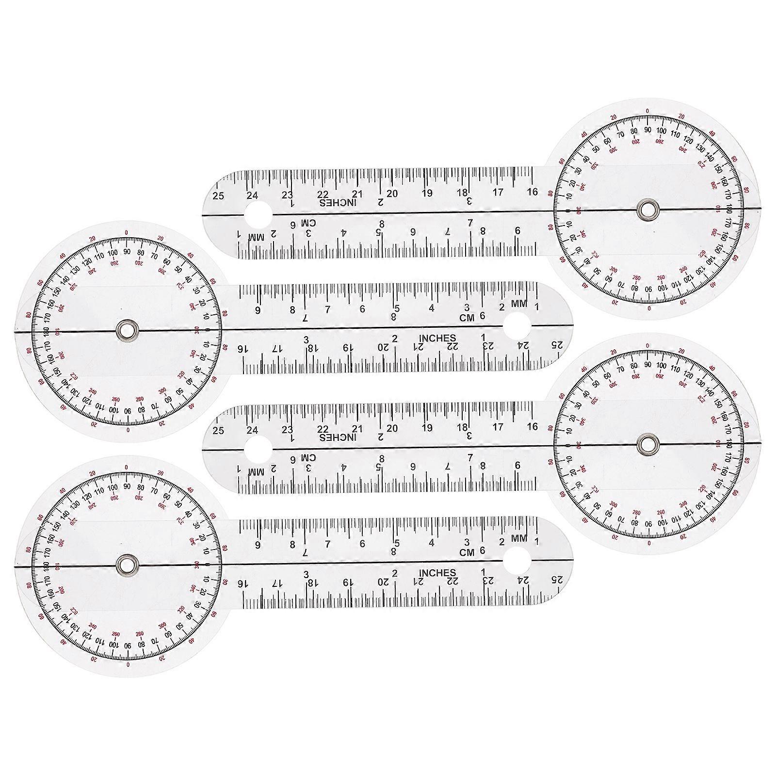 Transparent Goniometer Protractor Angle Ruler for Body Measurement and Physiotherapy, Compact Design for On the Go Use