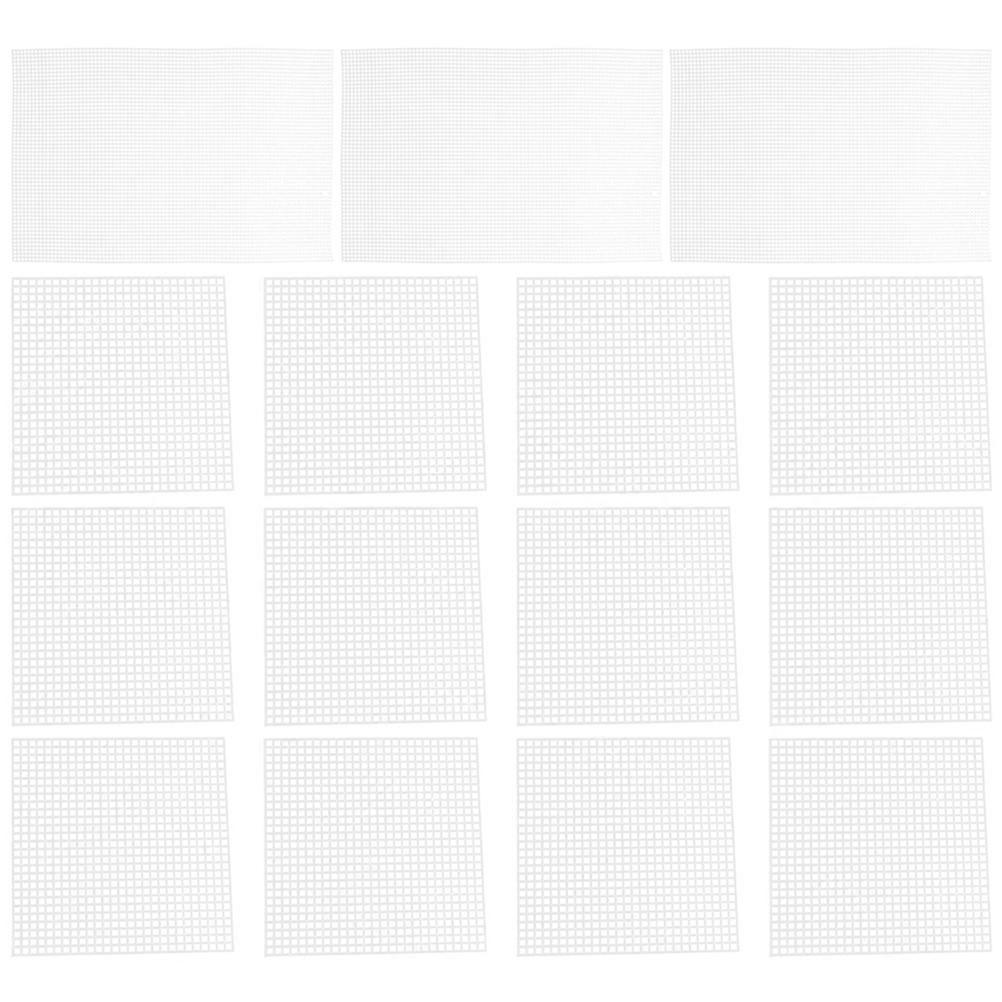 Plastic Canvas Sheets For DIY Coaster 10x10cm White Simple Design Suitable For Craft Enthusiasts 15 Pcs