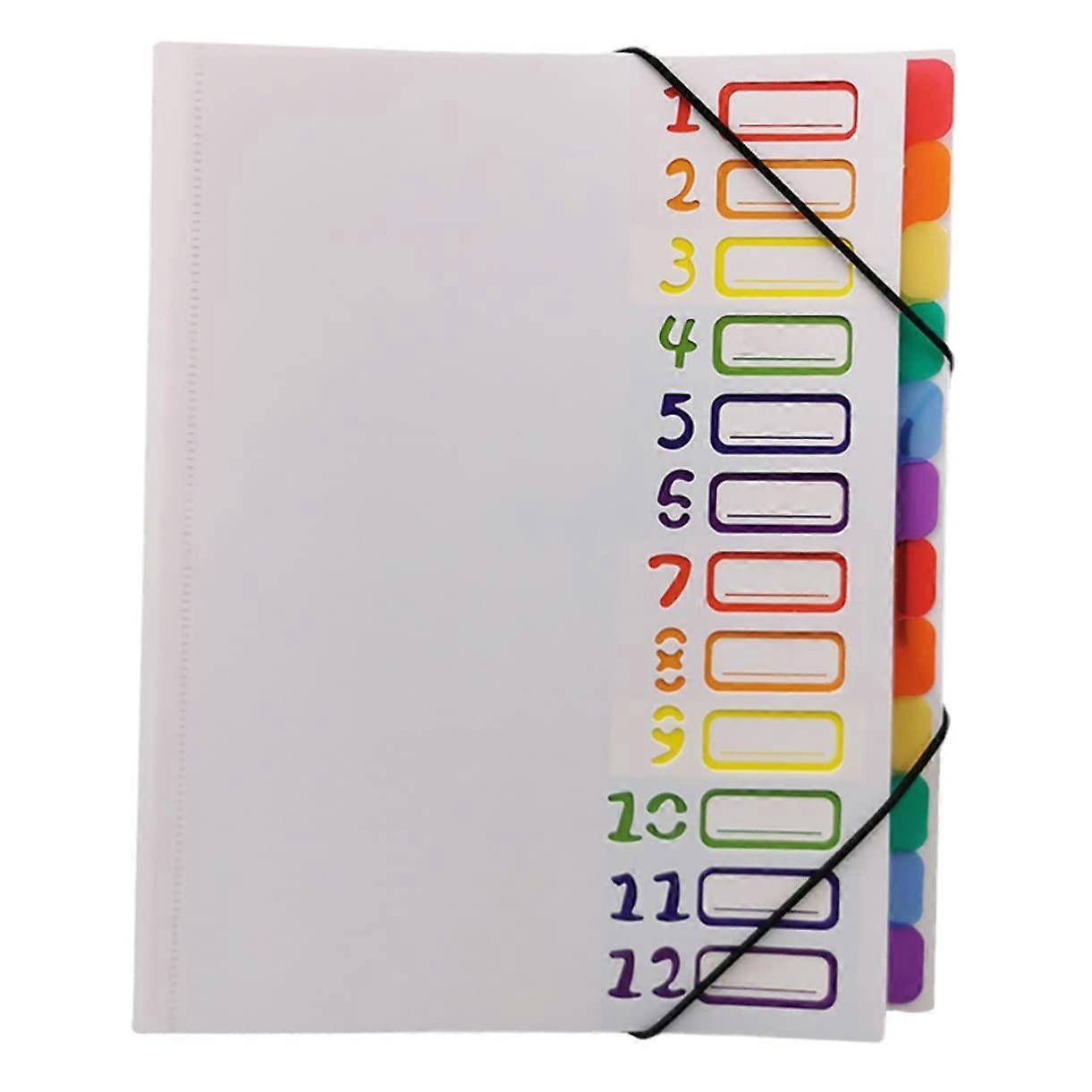 Multi Layer Document Folder File Organizer for Office and Study, Portable Lightweight Durable White Design for Document Storage