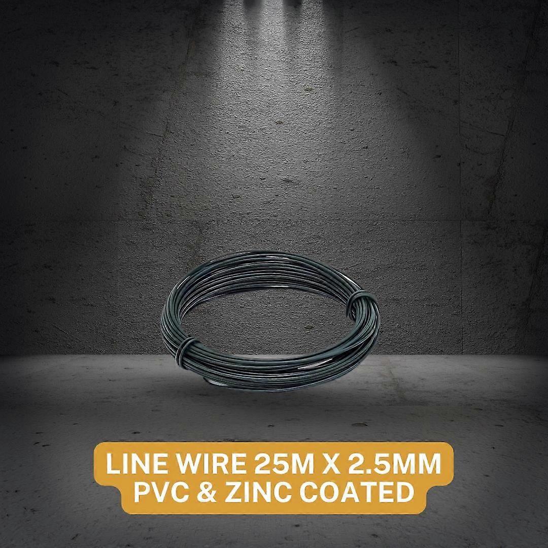 LINE WIRE WITH PVC & ZINC COATING – 25M X 2.5MM, DURABLE WIRE FOR FENCING & SUPPORT