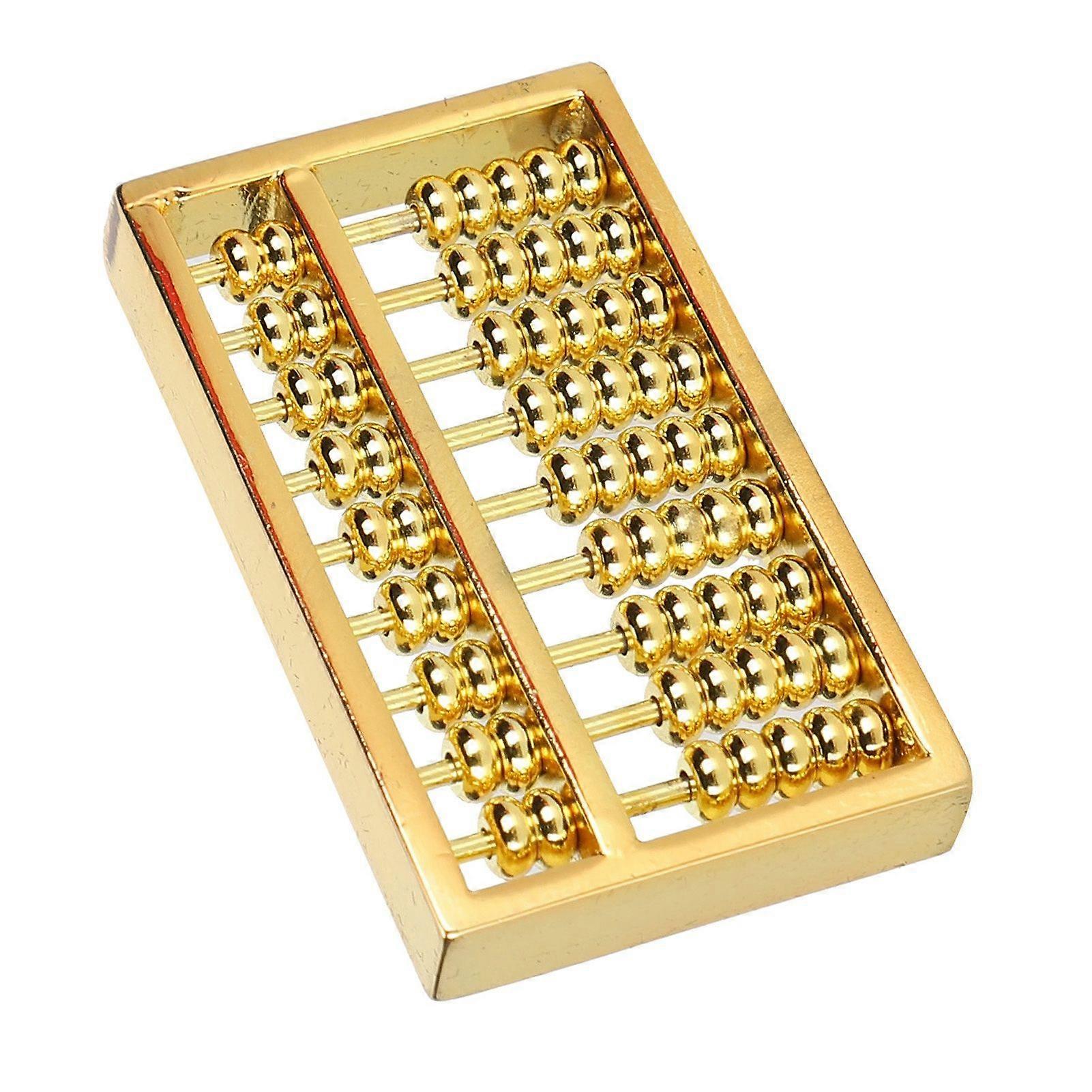 2025 Latest Model  Mini Brass Abacus 9 Gears Chinese Math Calculating Tool for
