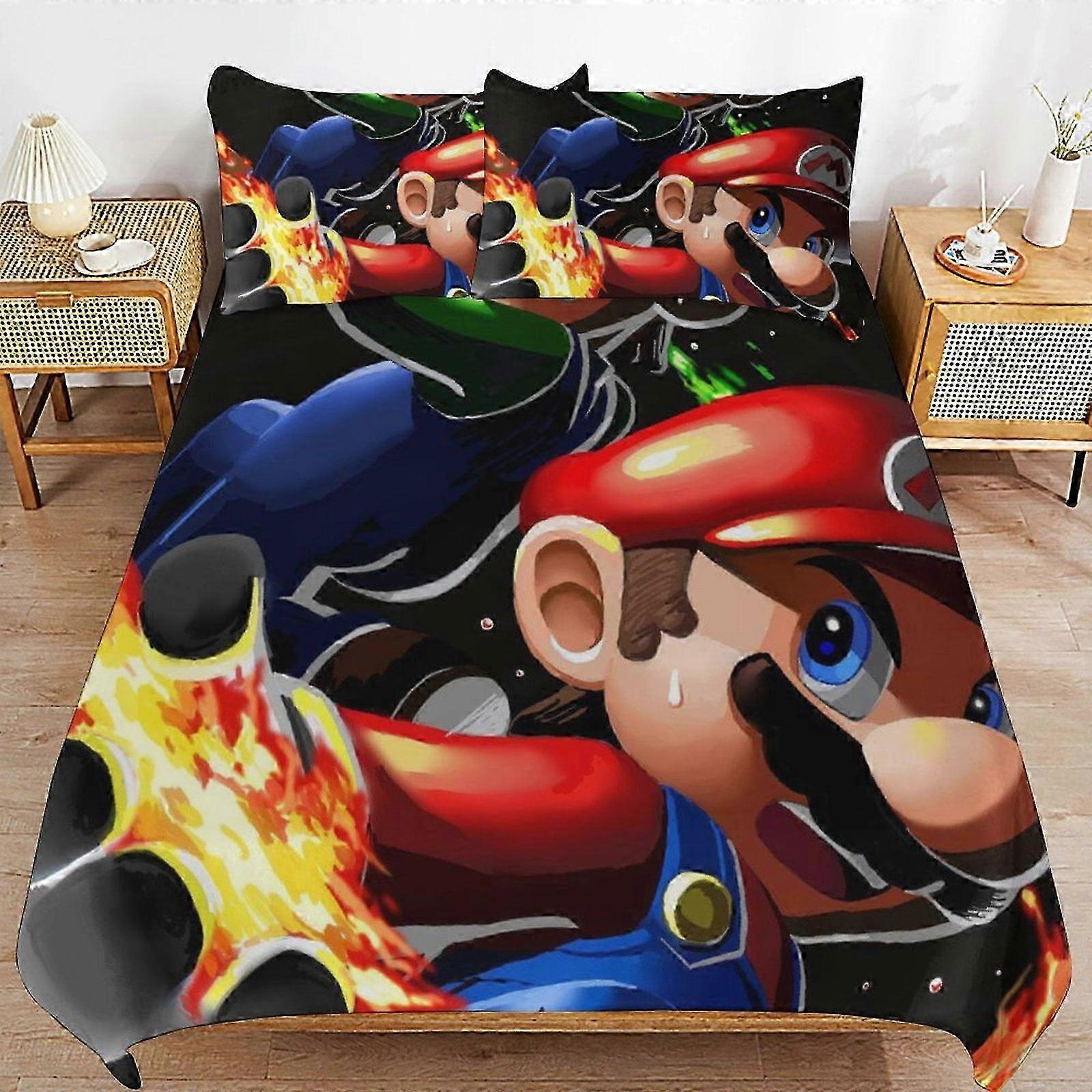 Conjunto de Edredom de 3 Peças, Conjunto de Capa de Edredom de Microfibra Macia com Fecho de Zíper para Marca Compatível