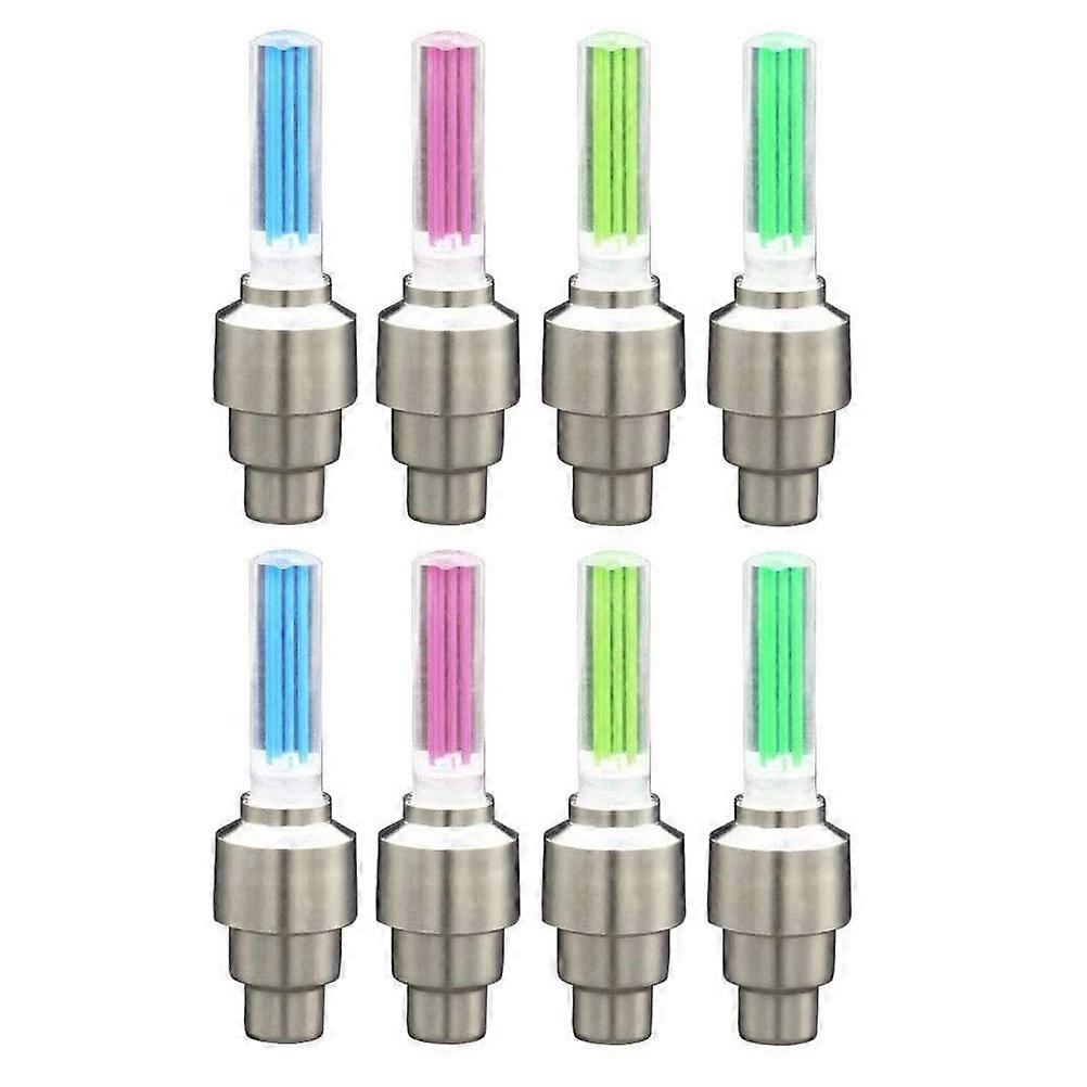 8pcs Bike Tire Light with Auto On/Off Function for Various Bikes Assorted Color