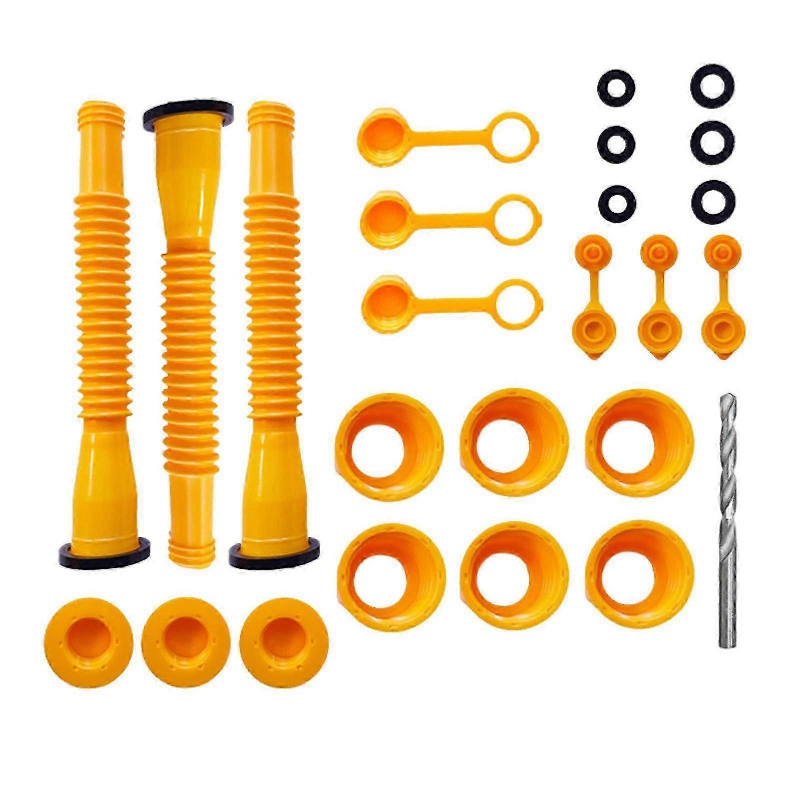 Gas Tank Spout Replacement Set with Flexible NozzleWide Compatibility Simple Installation Replacement Gas Can Spout Kit