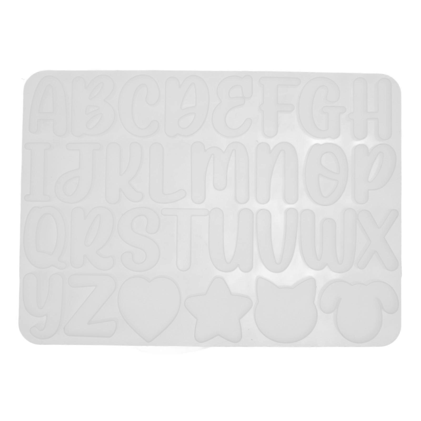 قوالب السيليكون الأبجدية للحرف اليدوية سلسلة المفاتيح والقالب صنع قلادة ، سهلة التنظيف والتخزين للمجوهرات والمعلقات الزخرفية