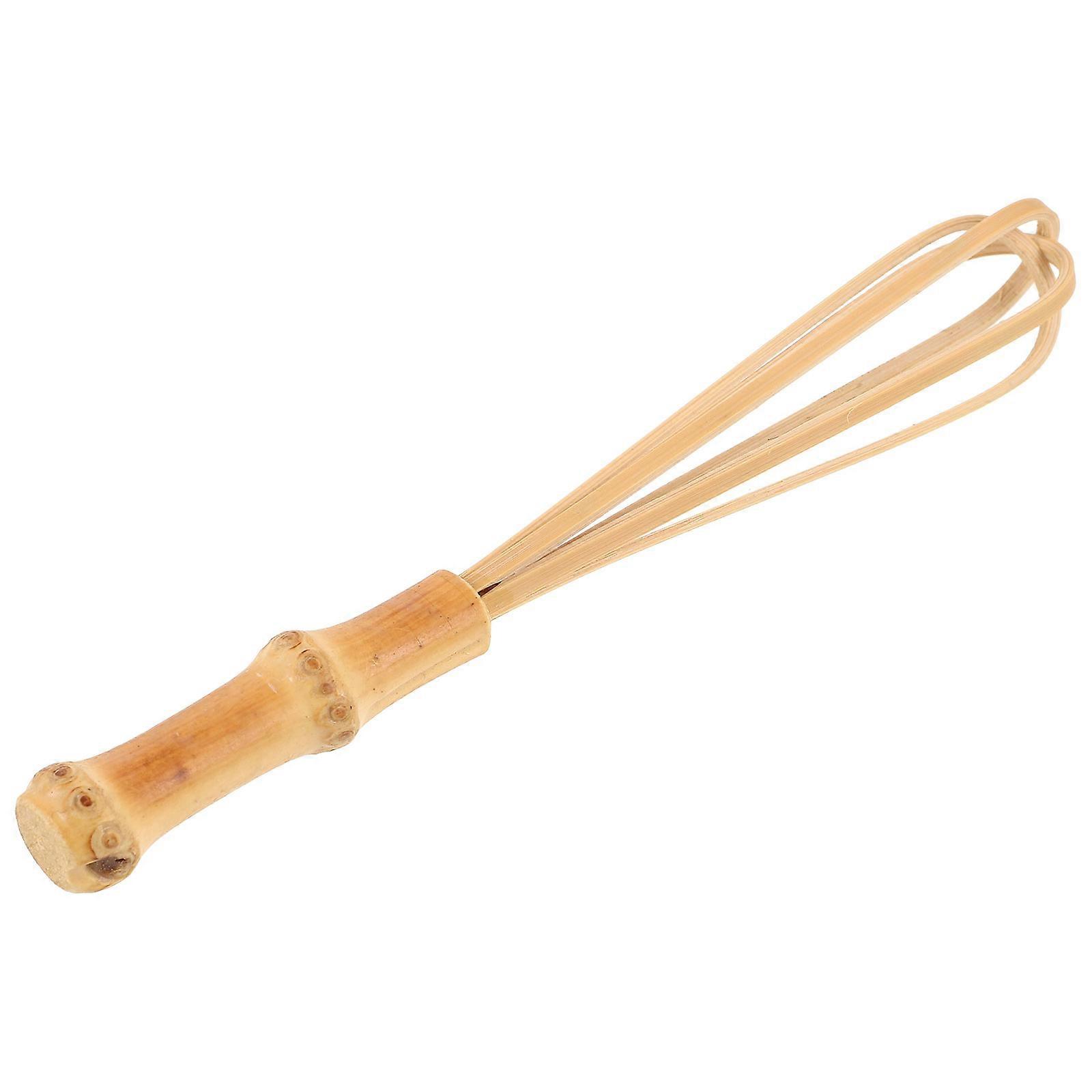 Hand Frother Mixer Bamboo Whisk for Cooking Preparation 1Pack