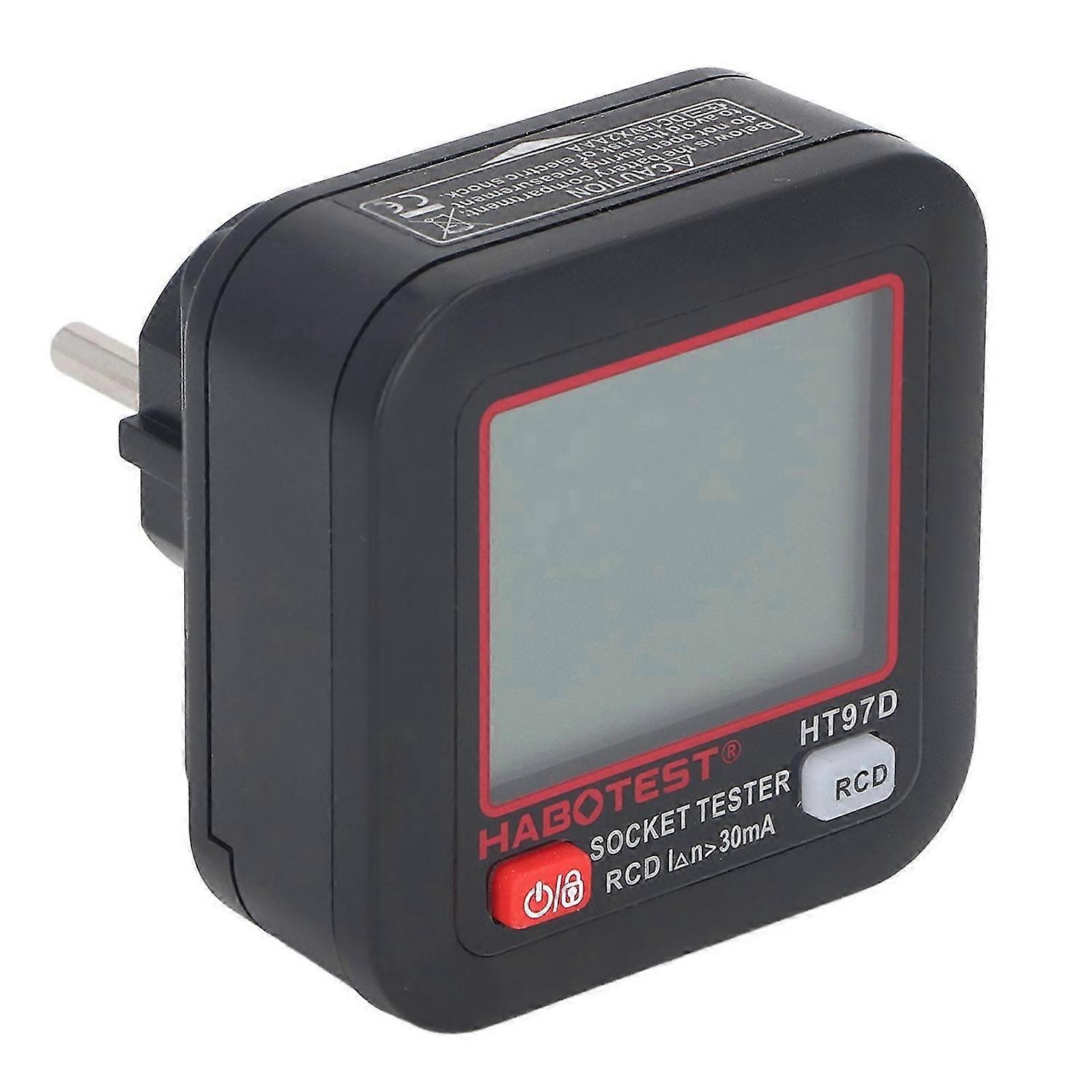 Socket Tester LCD Display RCD Trip Test Polarity Phase Check Electrical Receptacle Detector AC30260V 4565Hz