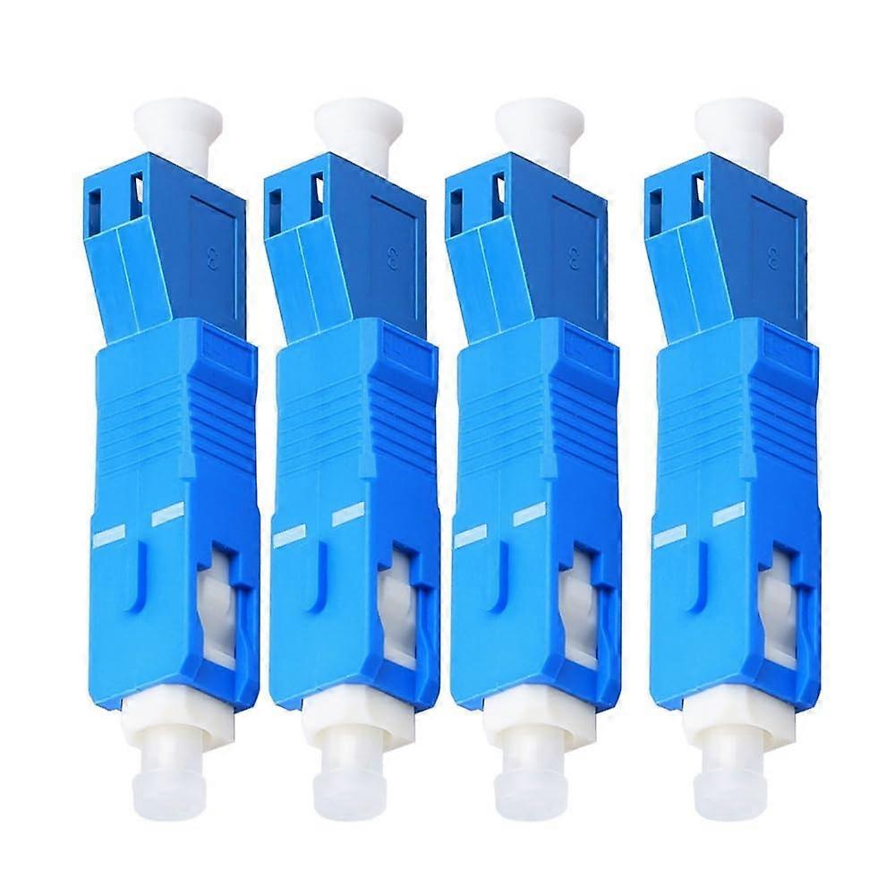 Singlemode 9/125Um SC/UPC to LC/UPC Hybrid Fiber Optic Adapter 4 Pack for Optical Power Meters