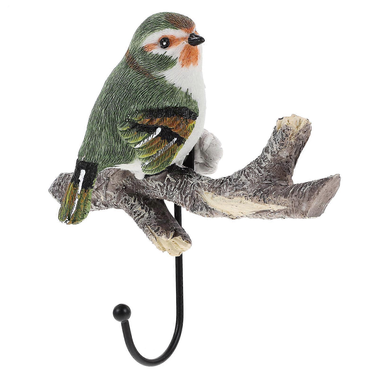 Bird Shaped Resin Hook Wall Mounted Creative Coat Hook Waterproof Wear Resistant for Bathroom Balcony Patio 1Set