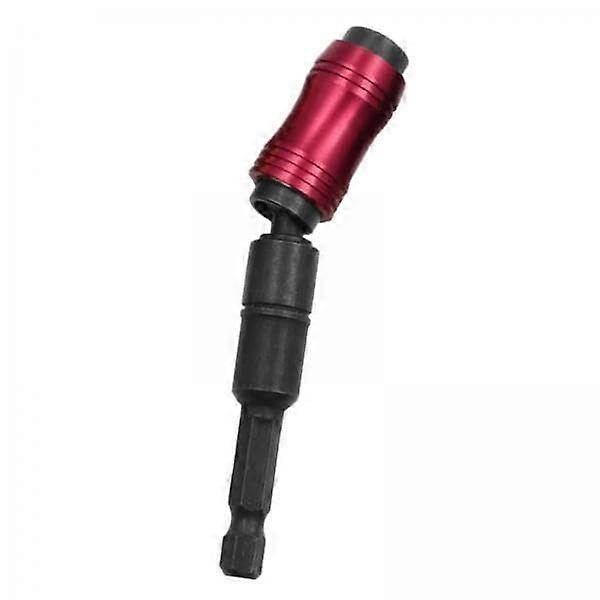 2x Magnetic Bit Tip Swivel Screw Bit Steel Accessory Drill Holder Black Red, 2 Pcs.
