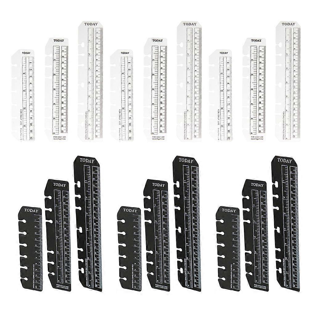 Plastic Bookmark Ruler Reading Ruler Book Planner Accessory 18Pcs