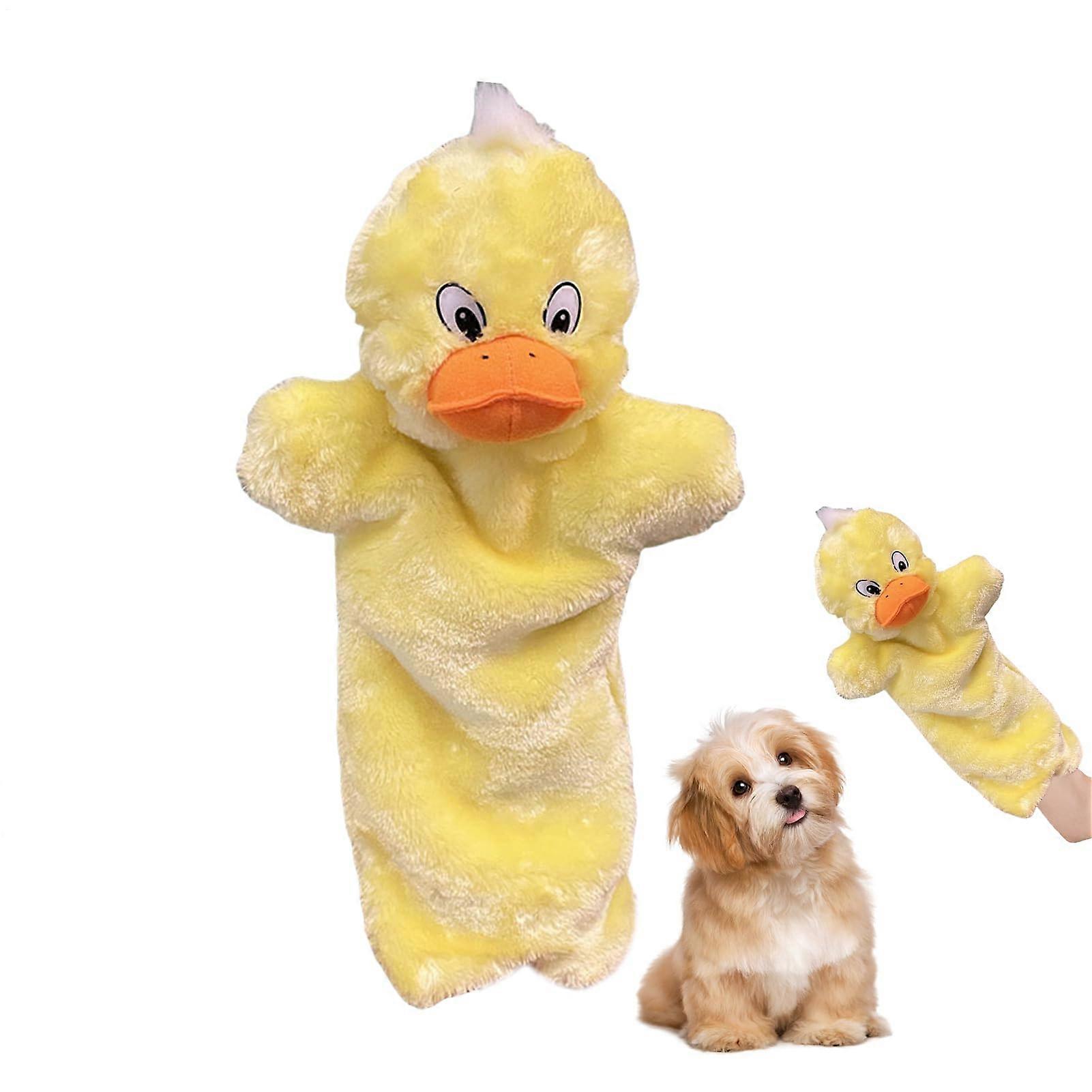 Plush Puppets Interactive Animal Hand Puppet for Small Pets, Cute Toy for Puppy Fun