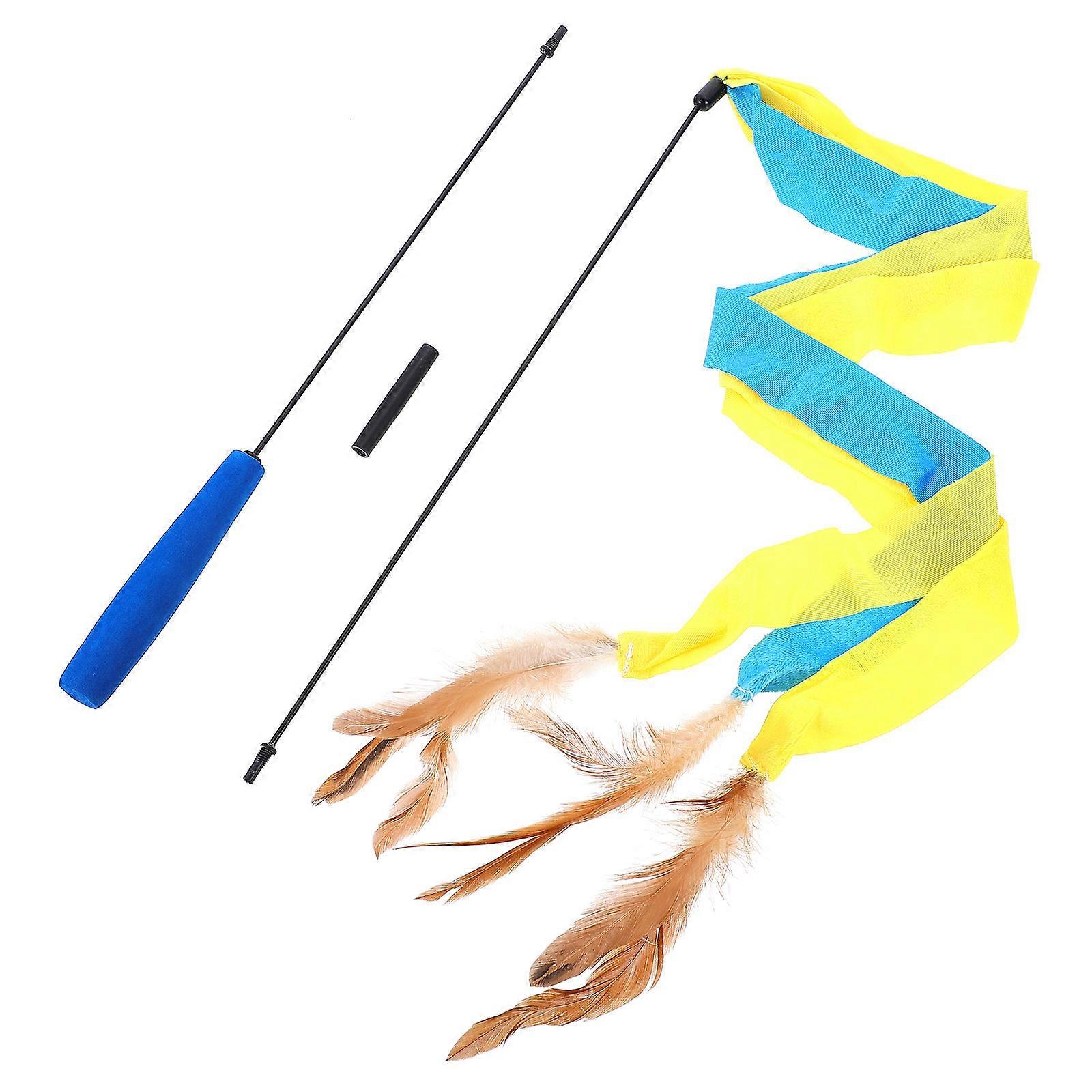 Cat Teaser Wand With Interactive Toys For Cat Owners Flannel Material Exercise 165x25cm 1Pack