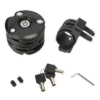 Folding Bike Lock with Security Chain, Portable Anti-Theft Bicycle Lock for Most Bikes and E-Bikes