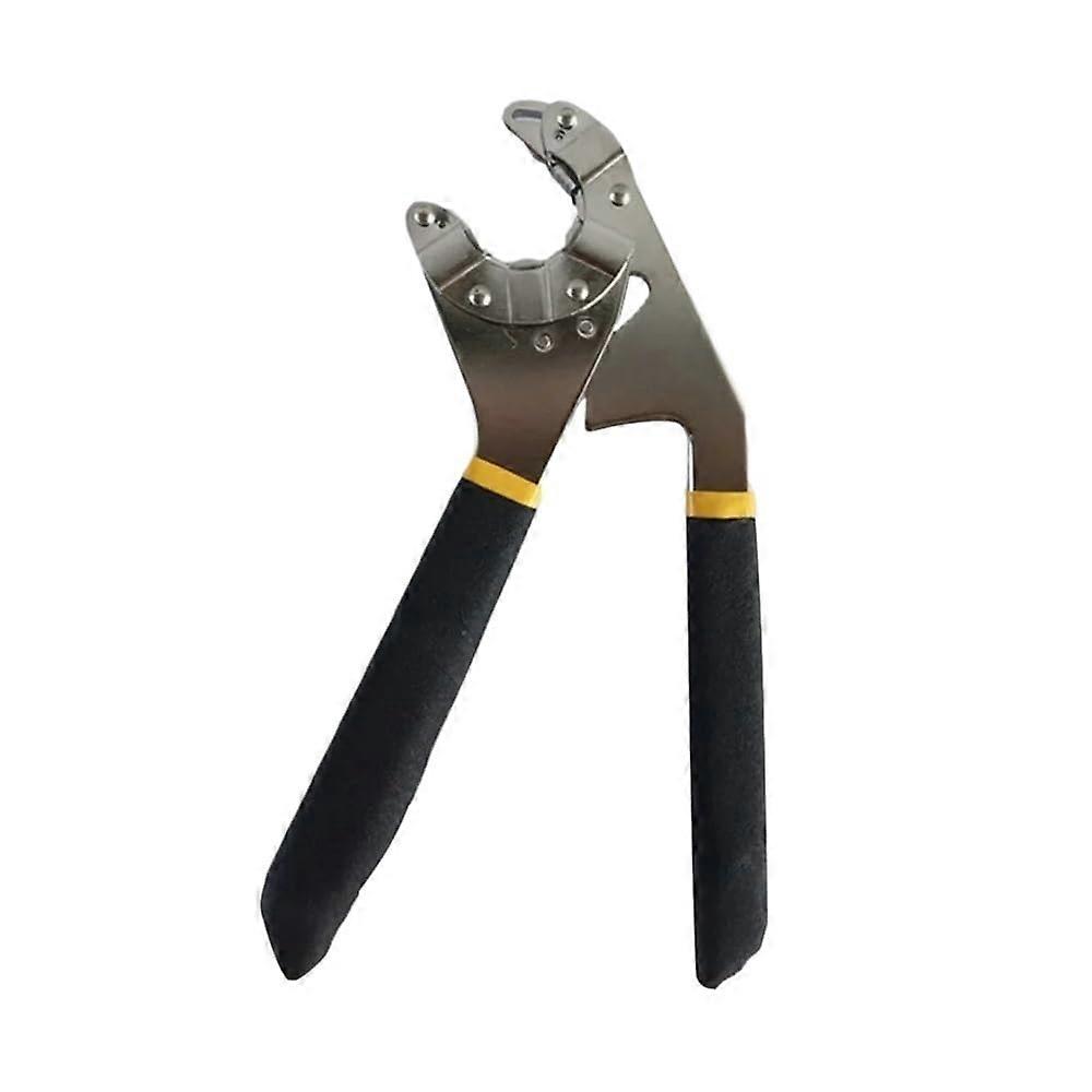 8 Inch Universal Adjustable Wrench for Pipe Pliers and Tensioner Tool - Silver Durable Metal for Car Repair and Workshop Use