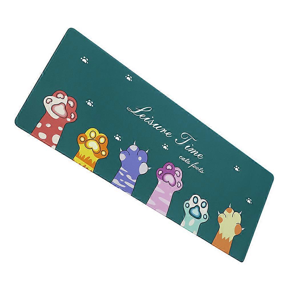 Mouse Pad For Men Nonslip Desk Mouse Pad Knitting Seaming Process Leisure Time Dark Green 80X30X0.3CM 1Set