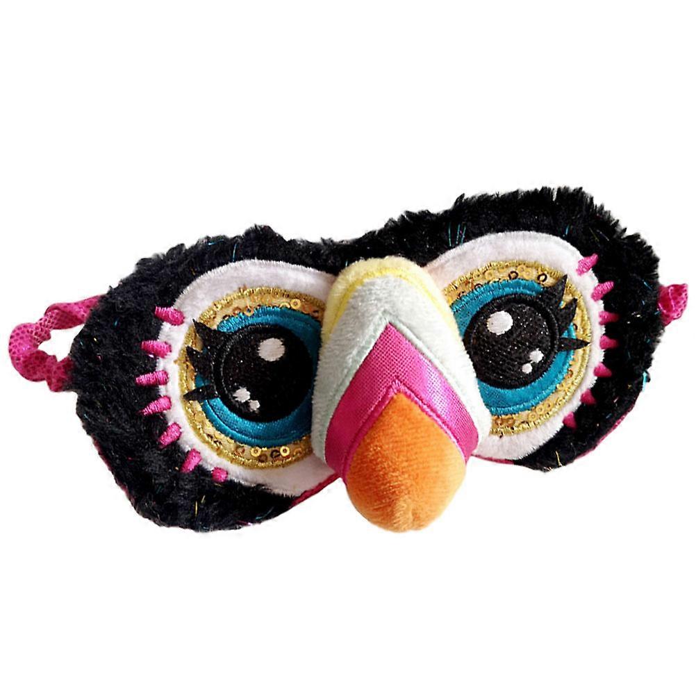Cute Animal Eye Mask Plush Material Light Blocker For Children Hotels Travel 17.5X9CM 1Pcs