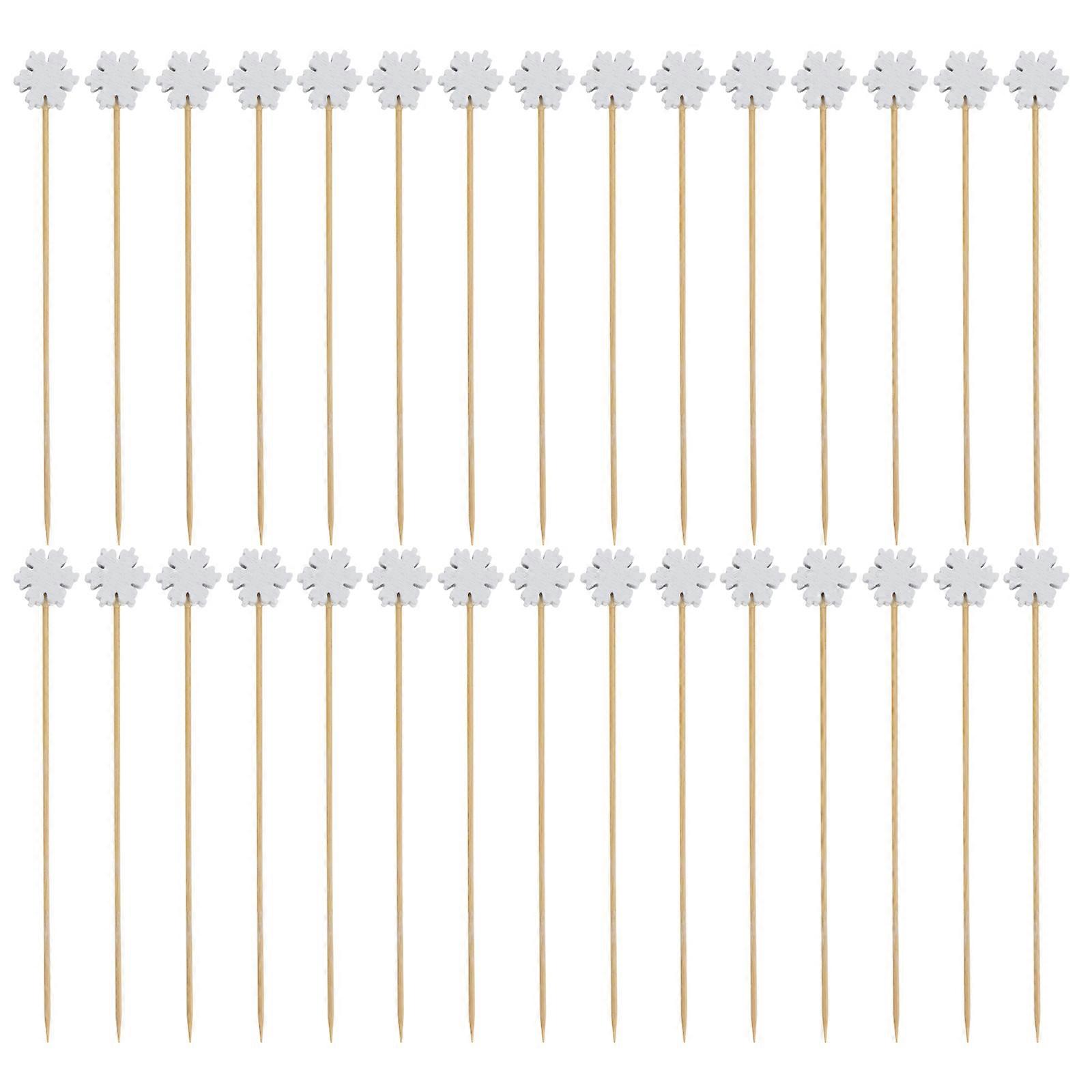 White Disposable Bamboo Sticks for Party Perfect Banquet Supplies Made of Synthetic Material 100pcs