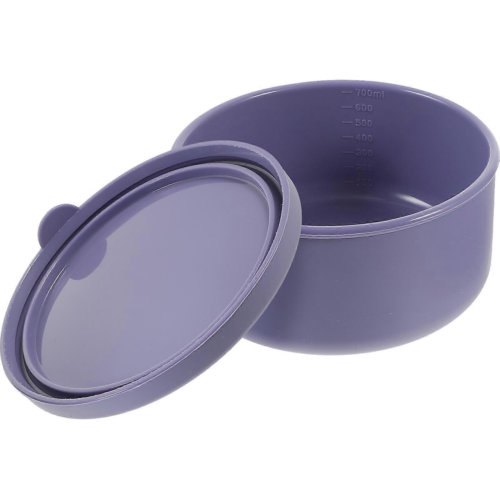Blue Silicone Dough Bowl for Home Use Portable Proofing Box with Good Sealing 8.5x5.5 Inches