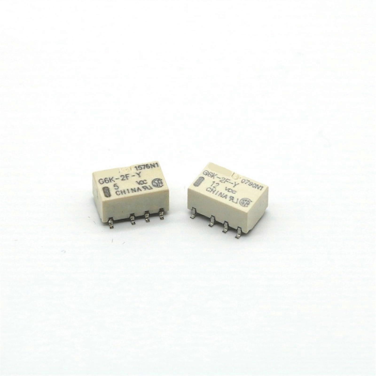 G6K-2F-Y Signal Relay 8-Pin DC 5V 12V 24V Compatible with G6K-2F-Y 5VDC 12VDC 24VDC 10-Pack for Electronics Projects