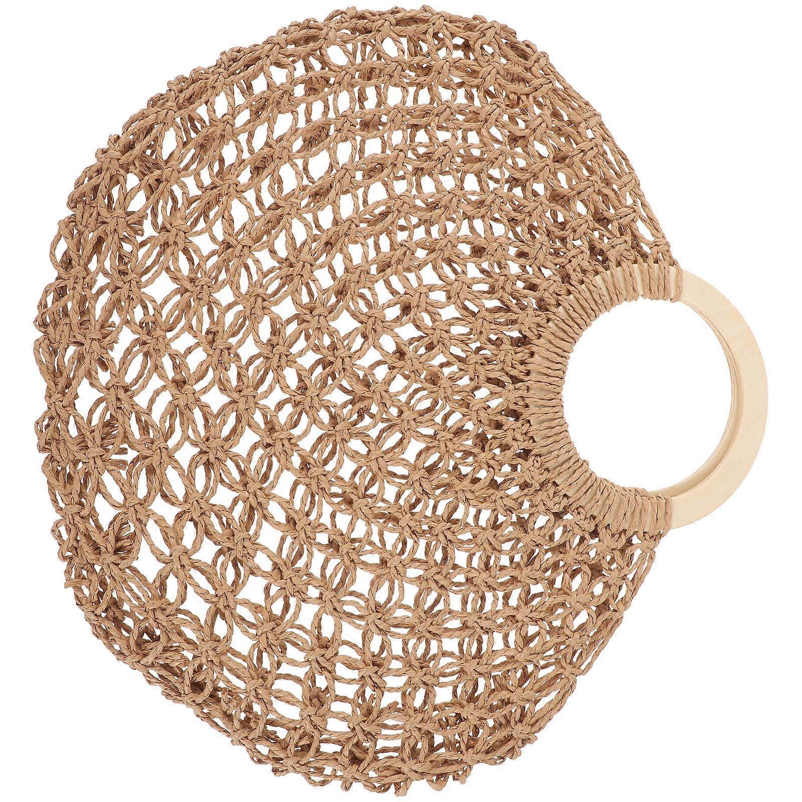 Women's Handwoven Straw Tote Bag for Summer Beach Daily Use Stylish Design Capacity for Shopping Leisure