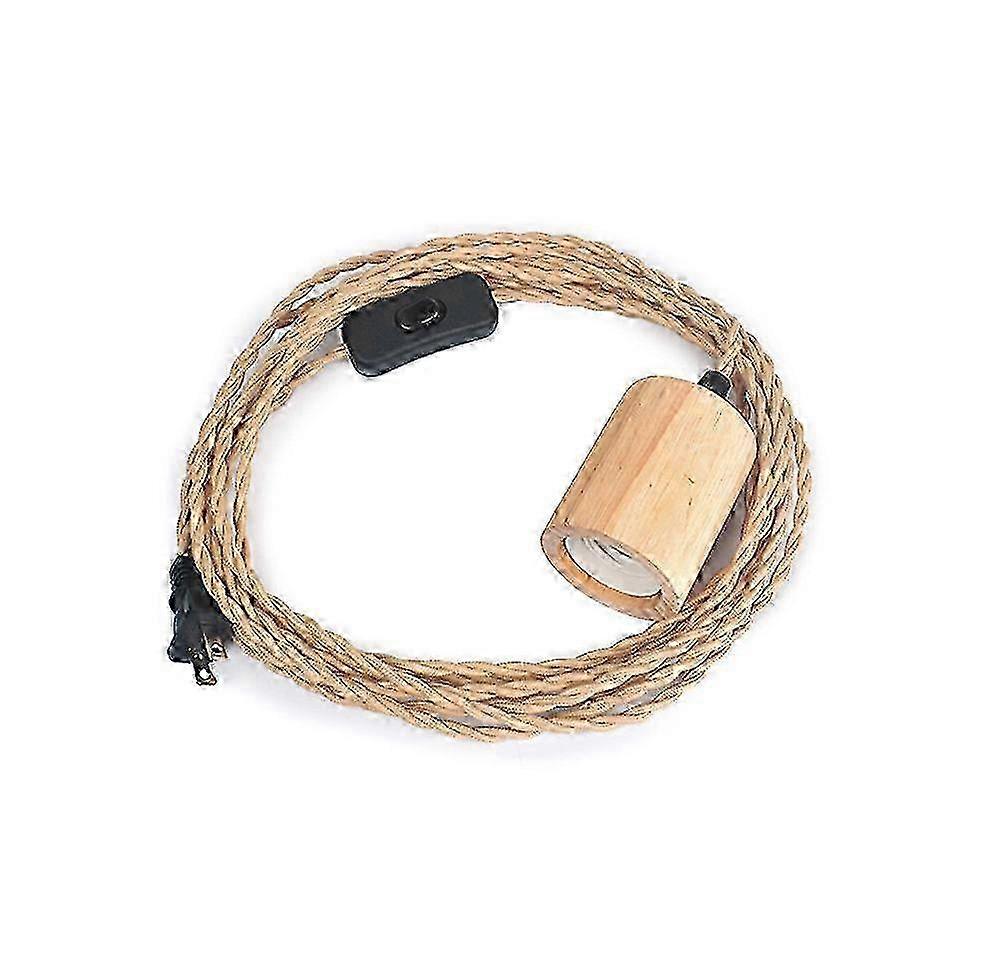 Plug-in Hemp Rope Light for Industrial Ceiling Decor