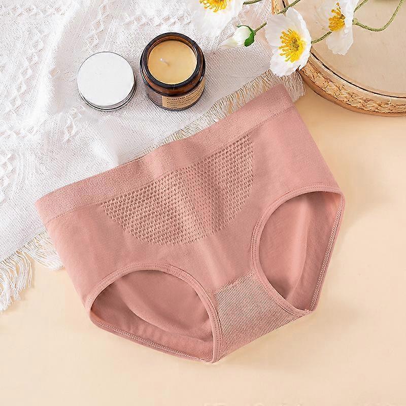 Women's Triangle Pants Mid-rise Honeycomb Crotch Antibacterial Panties Breathable Briefs Comfortable Underwear