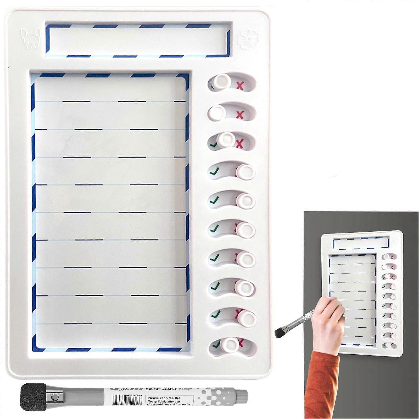Children's Home Table – Interactive Household Items with Stickers Daily Routine Planner, Maker of Learning Lists, Rewards