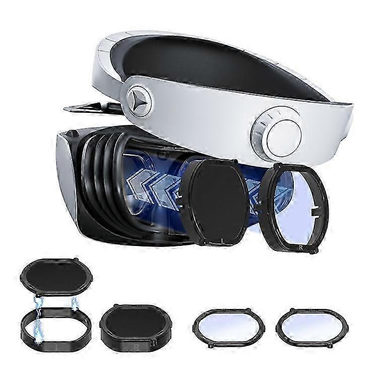 For PS VR2 Headset Lightweight Lens Cover Accessories Kit with Anti-Scratch Ring Protector Replacement Part Durable Design