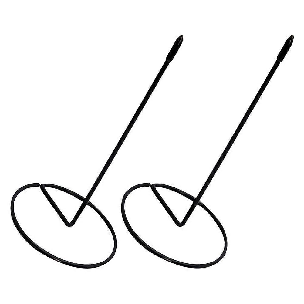 Receipt Spike 2Pcs Black Practical Design For Office Supply Compact Size Ticket Storage