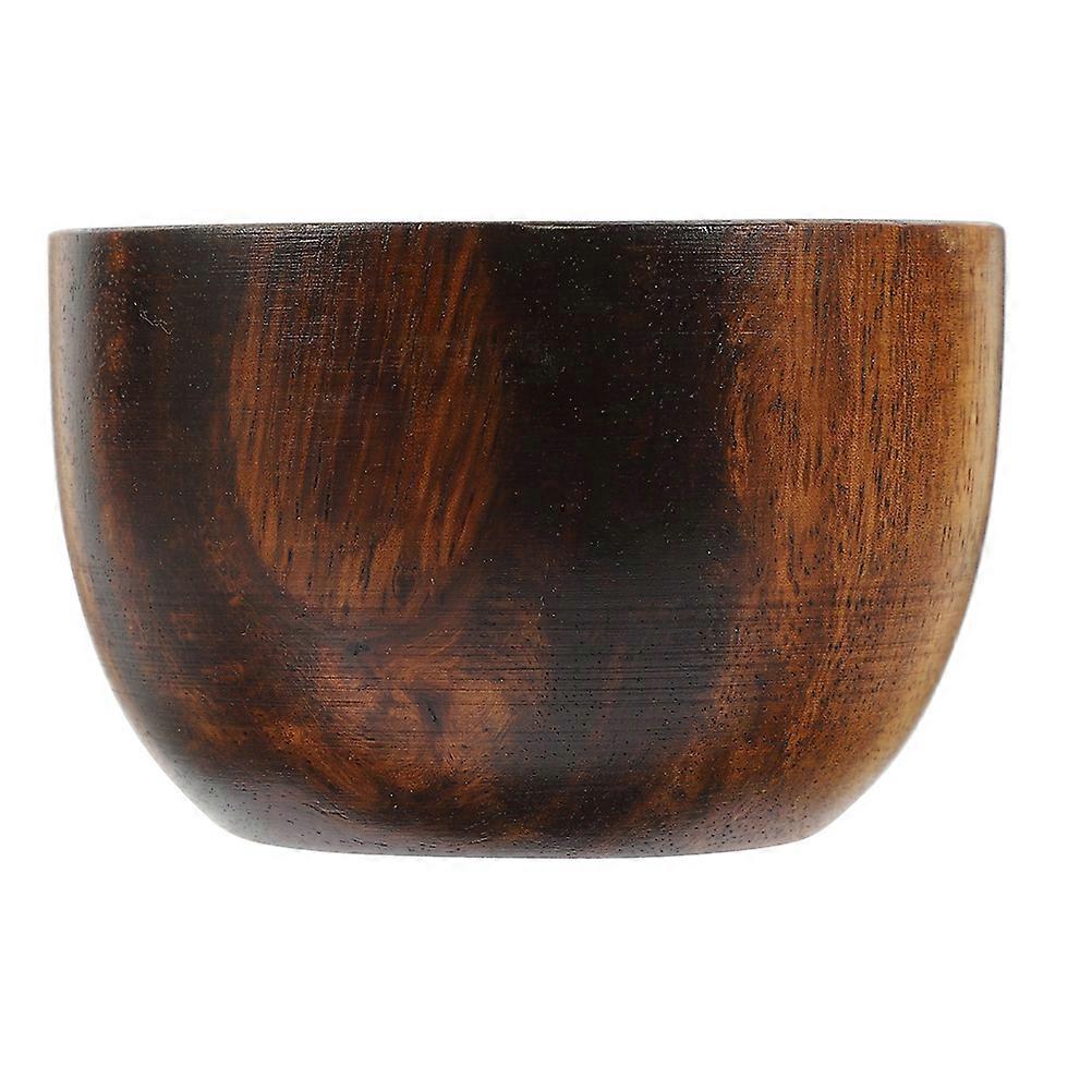 Coffee Colored Handcrafted Acacia Wood Bowl for Serving Rice Salads and Fruits Rustic Kitchenware 9.5 Inch