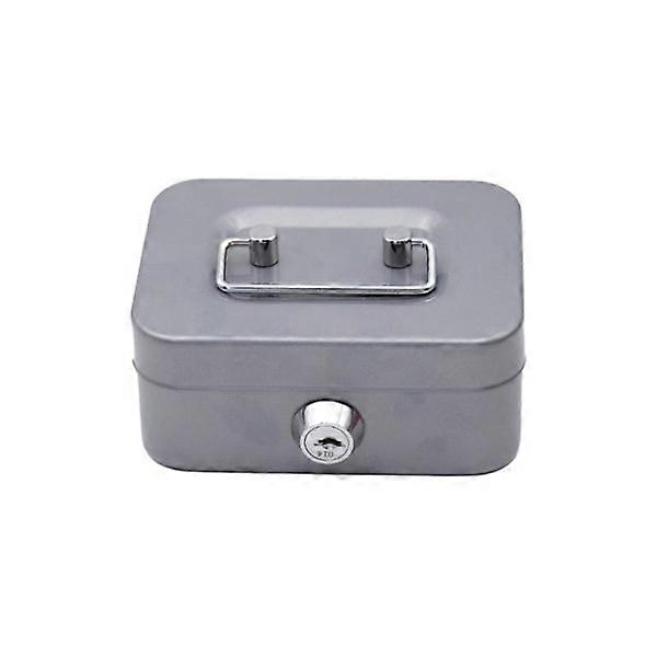 Creative Portable Money Box Storage Box Small Storage Box with Key Change Box with Lock Money K8u4 grey 11.5*8.5*5.8cm