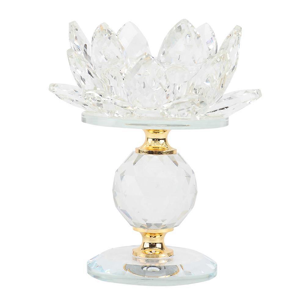 Lotus Shaped Crystal Candle Holder for Decor Perfect for Valentine's Day Birthdays and More 4 Pieces