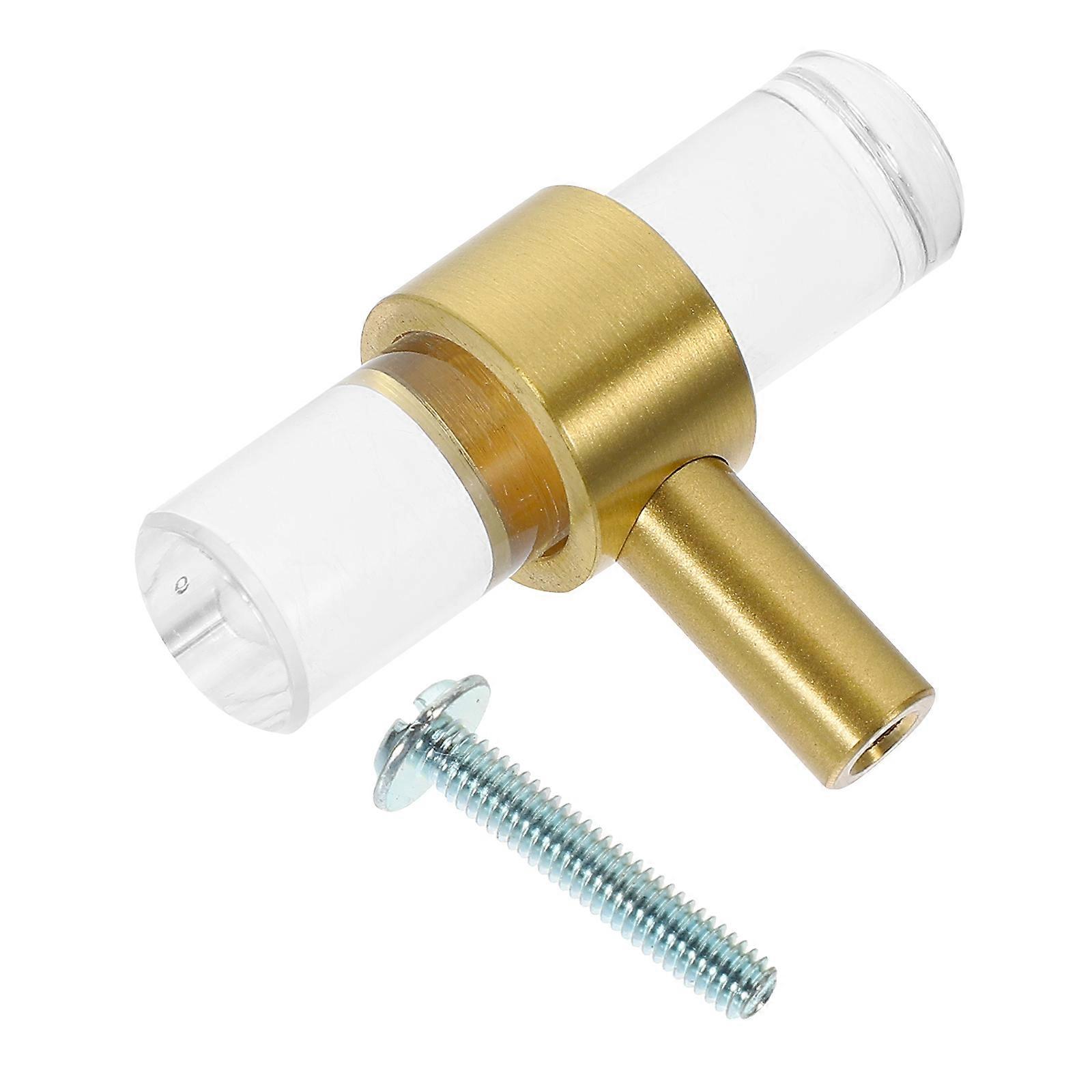 T شكل خزانة ذهبية مقبض باب اكريليك درج سحب لعشاق DIY 5X3.6 سم 1 قطعة