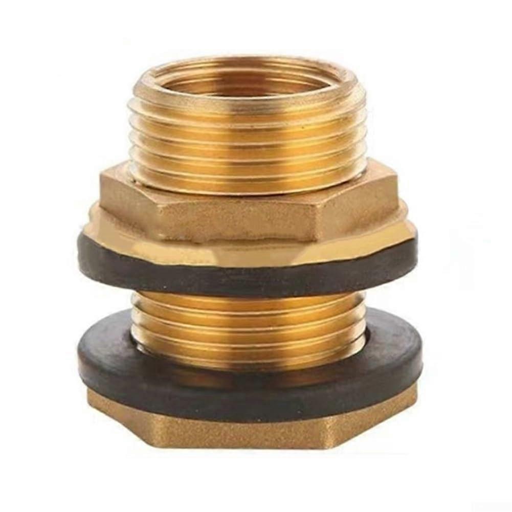 Brass Fitting for Water Tanks and Towers, 3/4" NPT Female to 1" GHT Male, Durable Connection, Compatible with Various Tanks