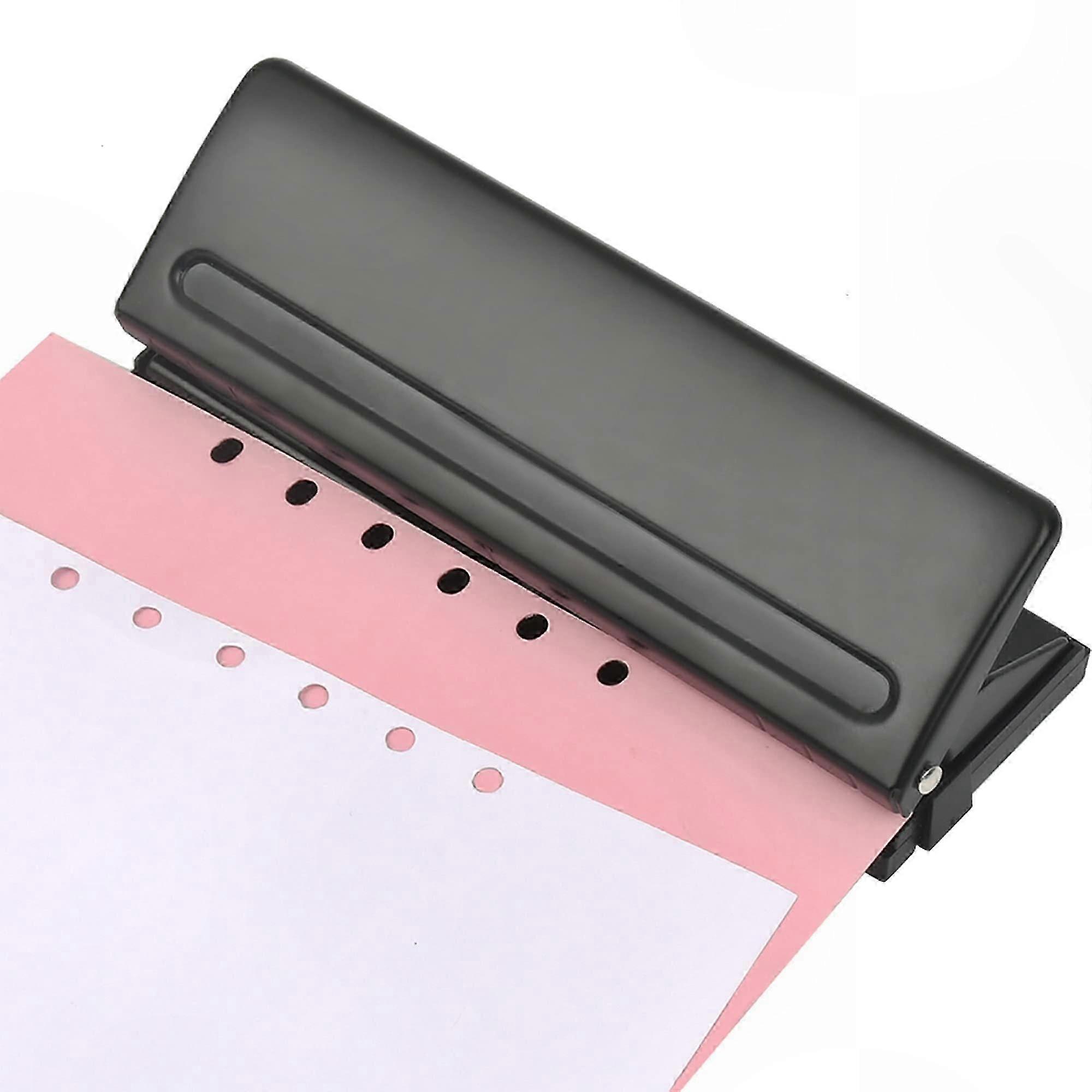 6-Hole Adjustable Paper Punch, 6-Sheet Capacity, 70gsm Paper Support
