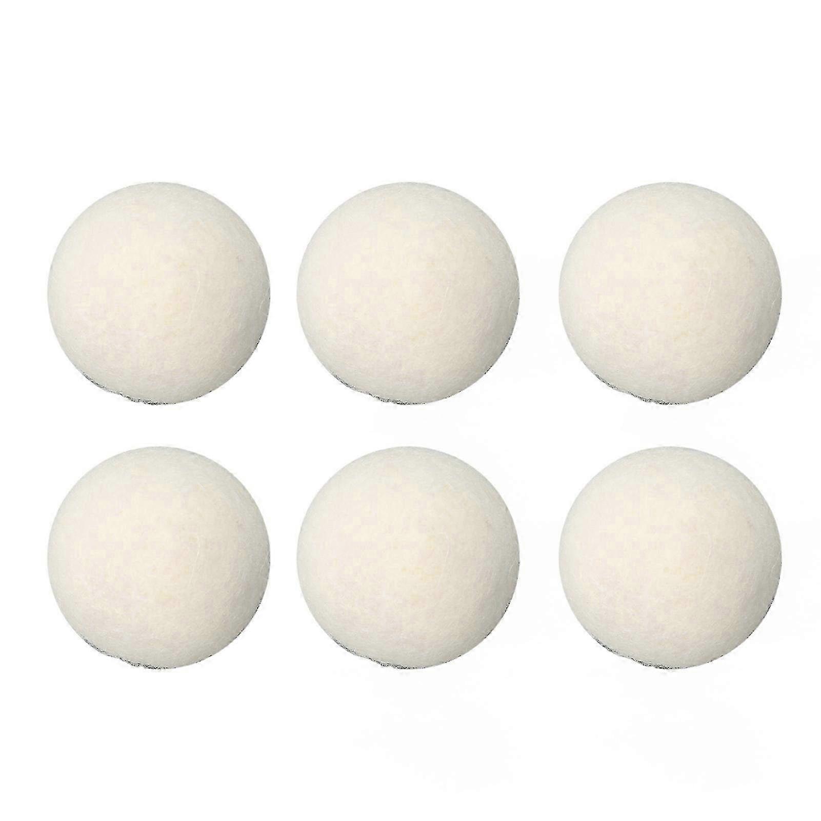 6pcs Reusable Wool Drying Balls for Laundry - Soft Static Reduction Softener Balls 3cm / 1.2in for Time-Saving Clothes Care