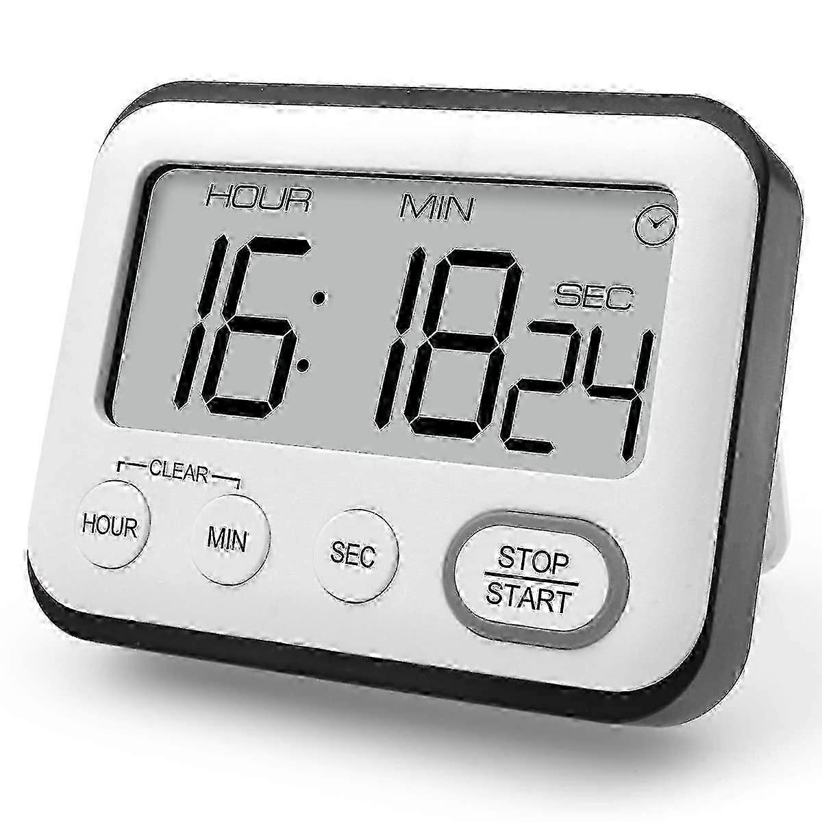 Digital Kitchen Timer with LCD Display, Magnetic Stopwatch Countdown Alarm Clock