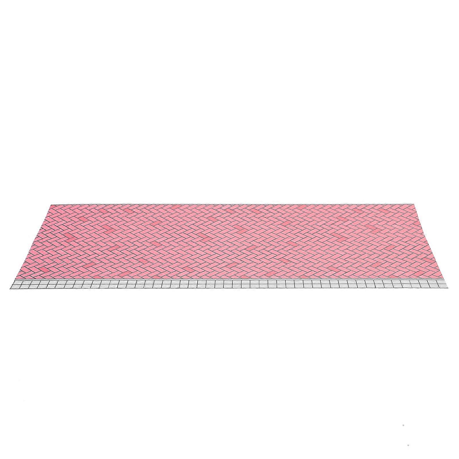 Mini Flooring Prop Decorative Floor Tiles For Mini House Decoration Pink Simulation Flooring 1Set