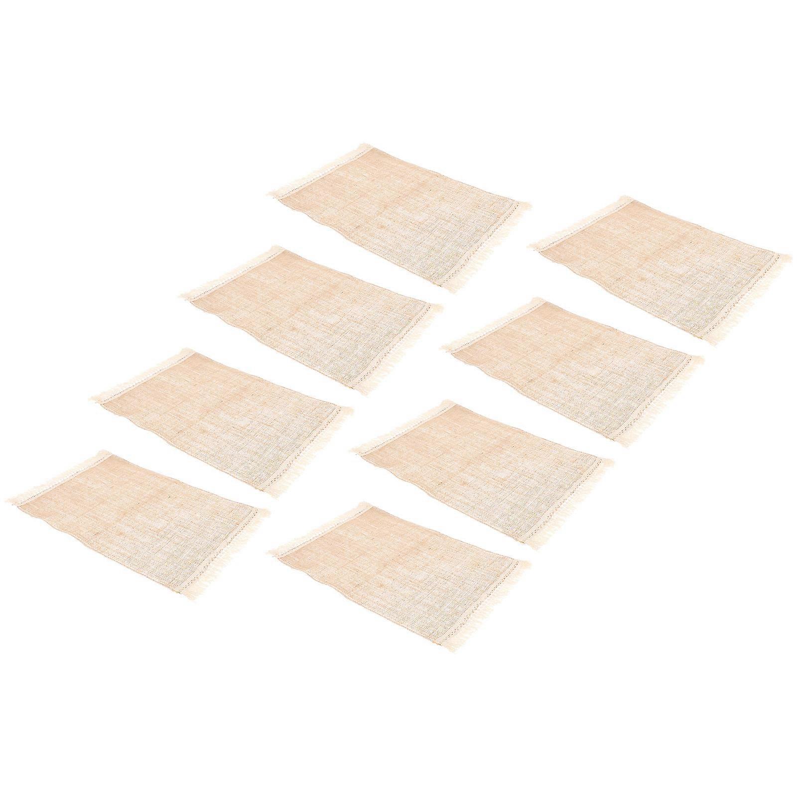 Natural Cotton Placemat 8Set Ideal For Restaurant And Settings With Beautiful Light For Table Decoration